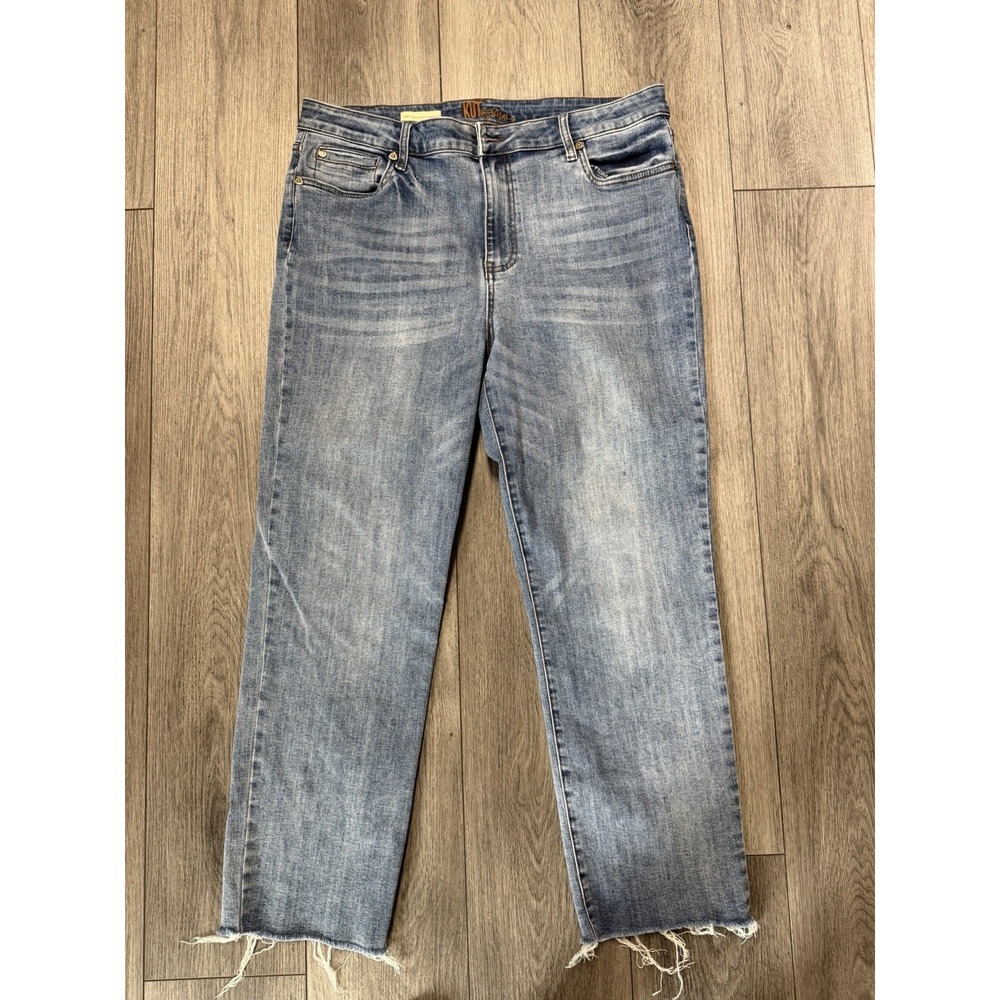 Kut From the Cloth Sz 16 Hi-Rise Straight Leg Cropped Jeans 25" Inseam